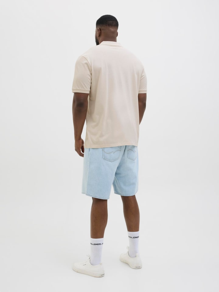 JACK & JONES PLUS Poloshirt in Moonbeam günstig kaufen 5XL