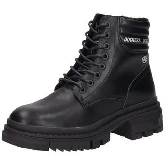 Dockers Schnür Boots in schwarz