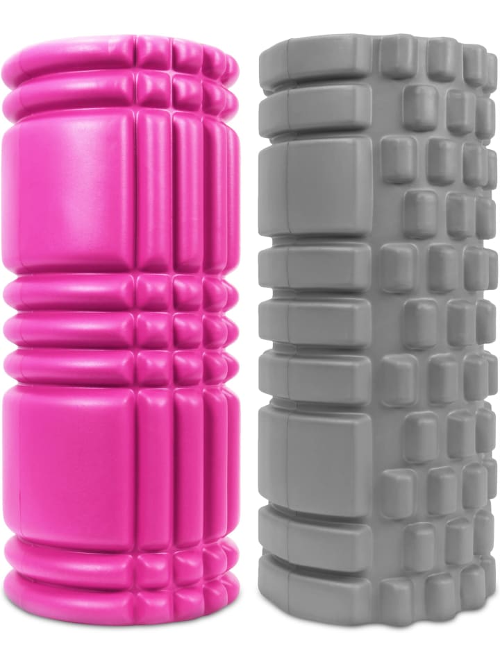 Normani Outdoor Sports 2 x Faszienrolle - Sportrolle Massageroller in 1 x Grau / 1 x Pink günstig kaufen onesize