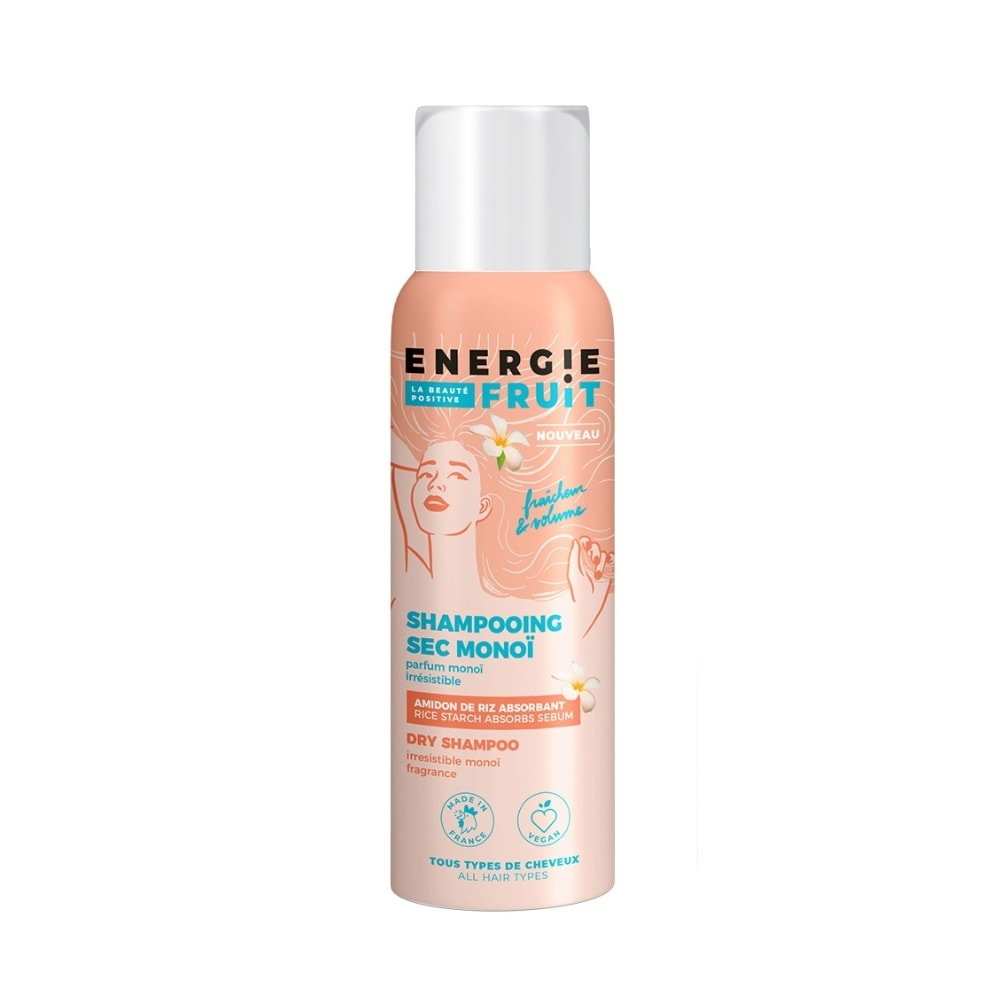 energie fruit Monoï | Tous Types de Cheveux Shampoing Sec Fraîcheur & Volume