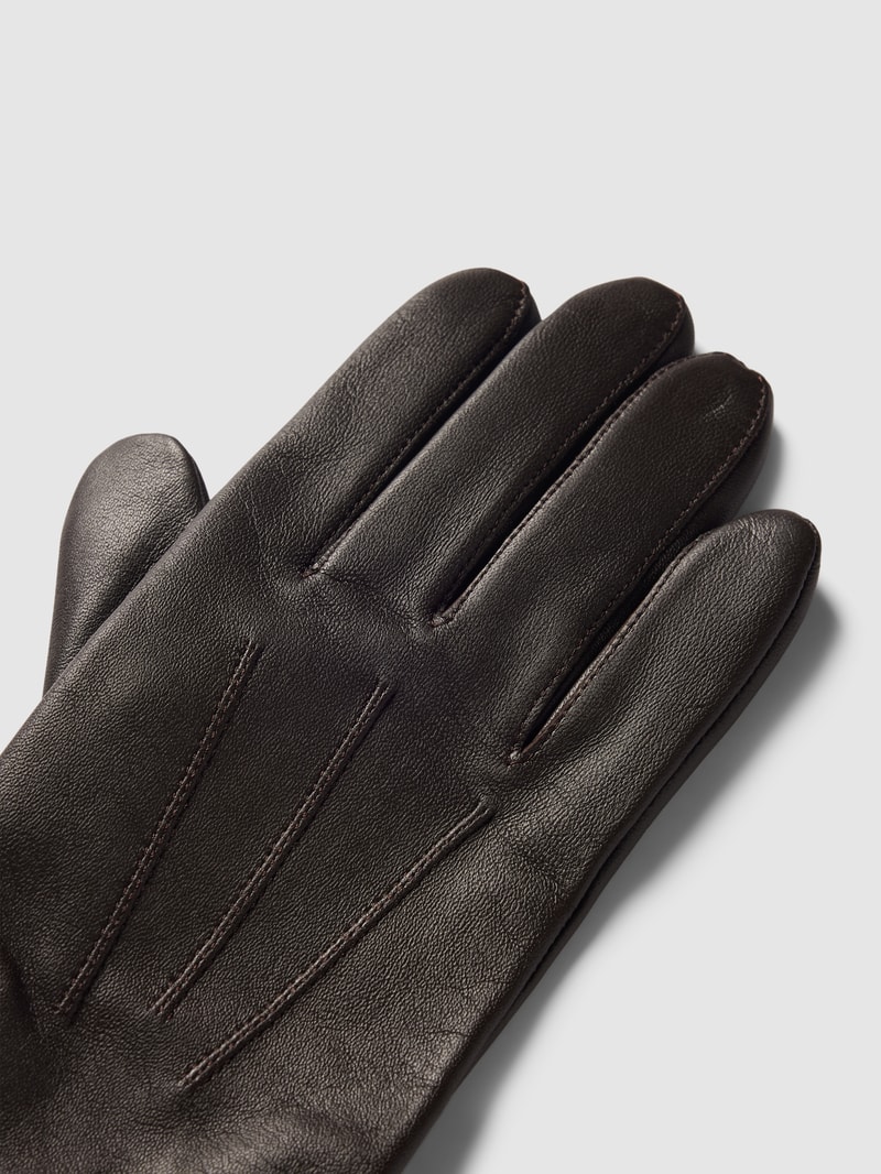Handschuhe aus echtem Leder in dunkelbraun