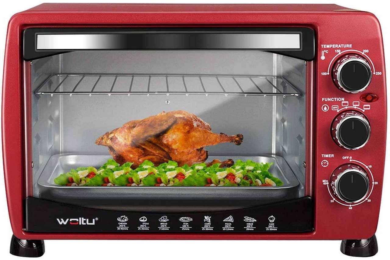 Woltu Minibackofen, Mini Backofen 21L,1280W,Timer 60 Min