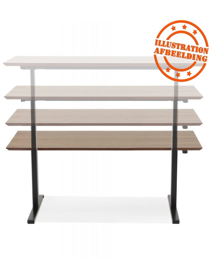 KADIMA DESIGN Elektrischer Sitz-Steh-Schreibtisch aus Holz und Metall | Modern in Schwarz günstig kaufen