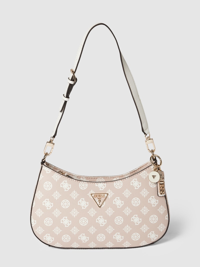 Saddle Bag mit Label-Applikation Modell 'NOELLE' in rosa