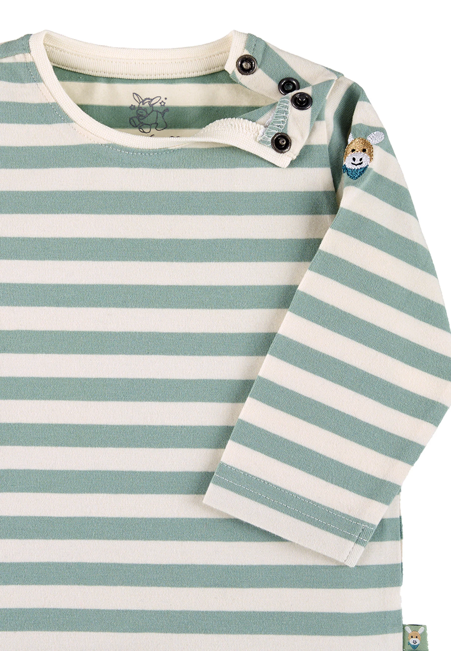 GOTS Langarm-Shirt aus Single Jersey mit Streifen