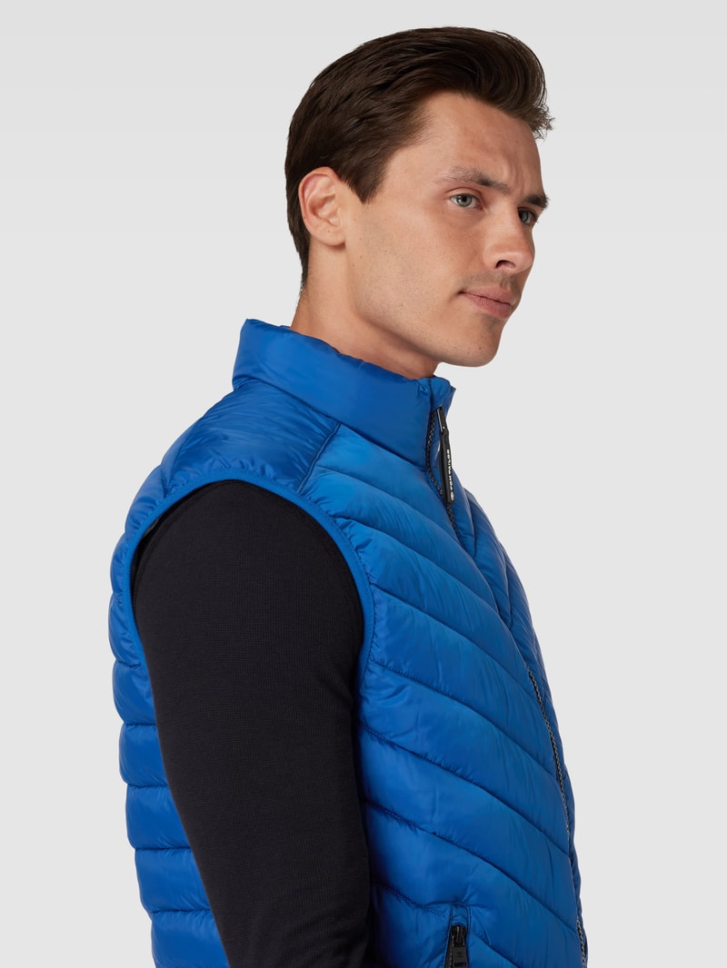 Steppweste mit Stehkragen in royalblau