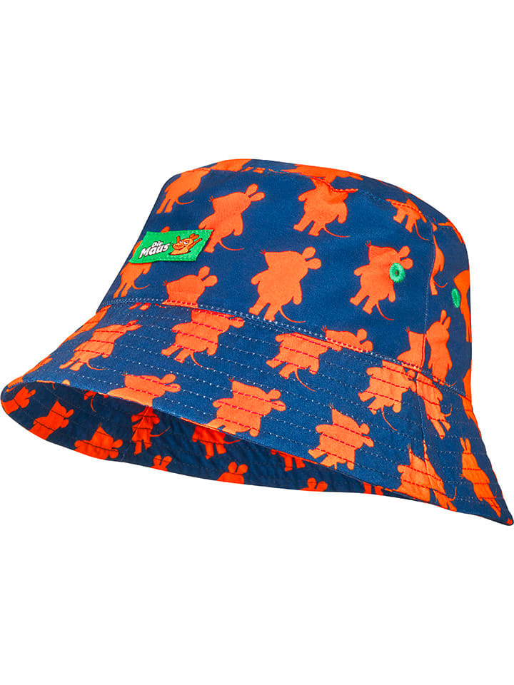 Playshoes Wende-Sonnenhut in Blau/ Orange günstig kaufen