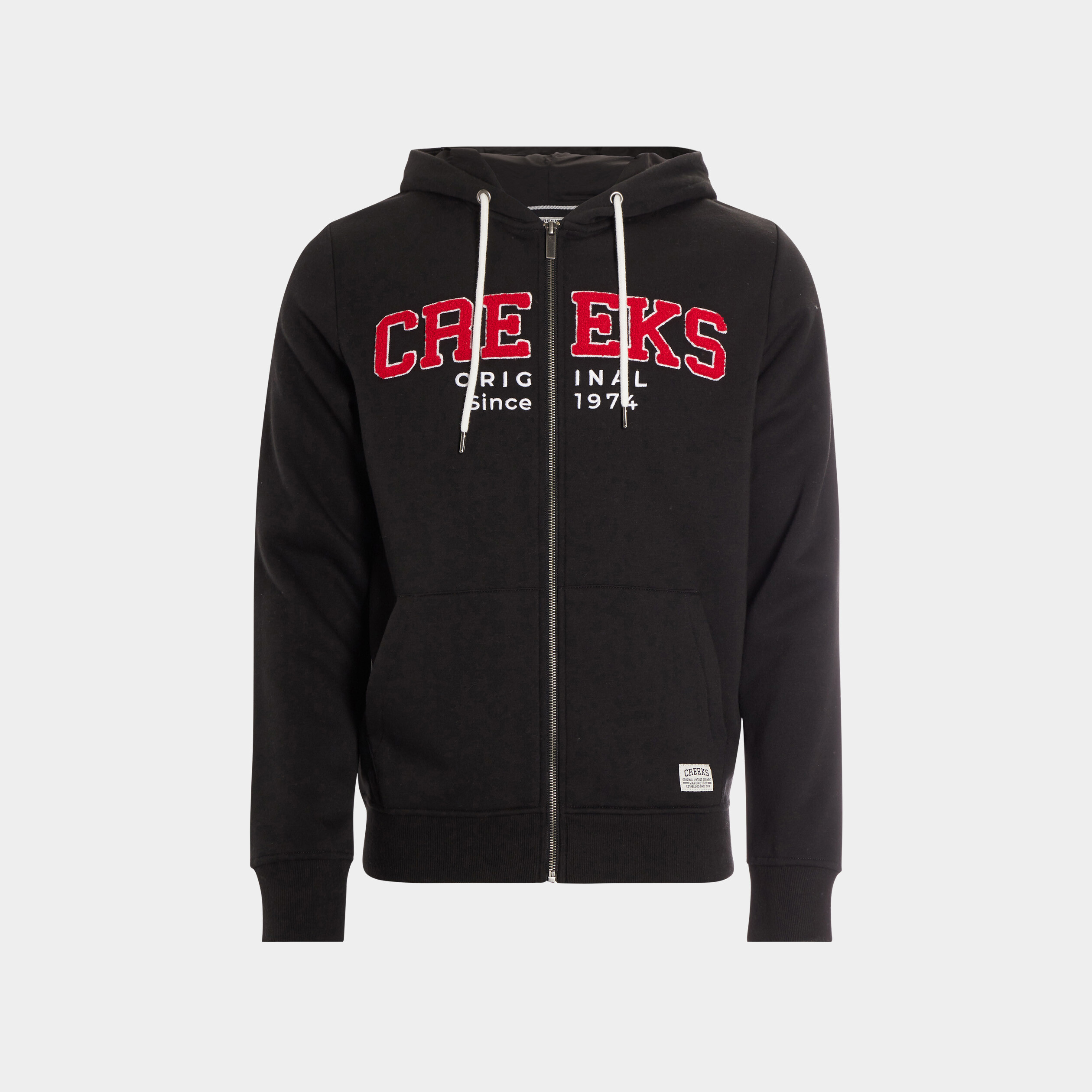 Sweat zippé à capuche Creeks noir homme | La Halle