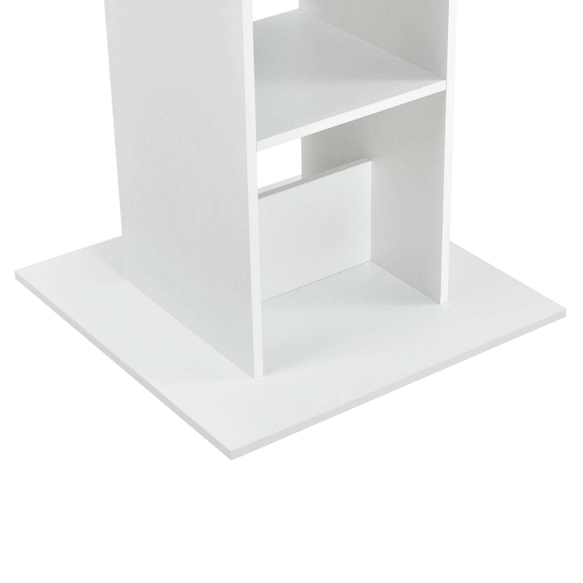 en.casa Bartisch (nur Tisch), Visby Bartheke 110x70x70cm Weiß / Eiche-Optik