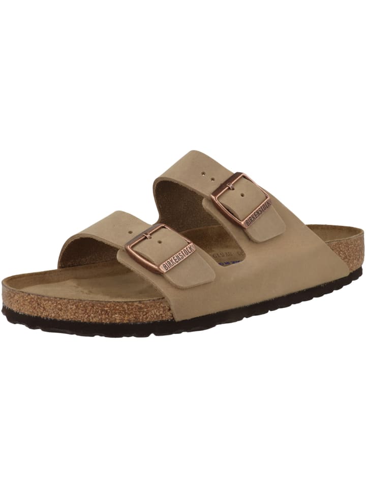 Birkenstock Sandale Arizona Geöltes Nubukleder Weichbettung normal in braun günstig kaufen