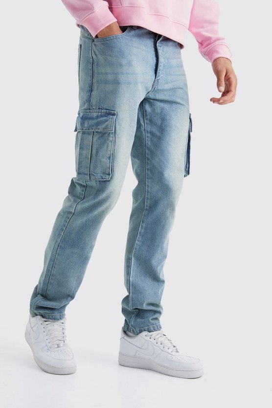 Tall Cargo-Jeans mit geradem Bein
