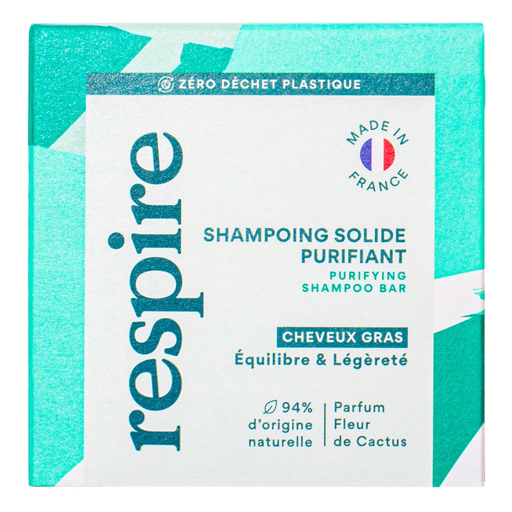 Respire RESPIRE Shampoing solide cheveux gras -Fleur de cactus Shampoing