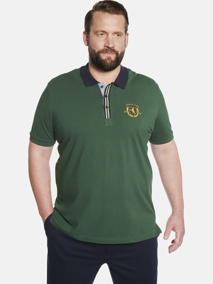 Charles Colby Poloshirt EARL GILES in dunkelgrün günstig kaufen
