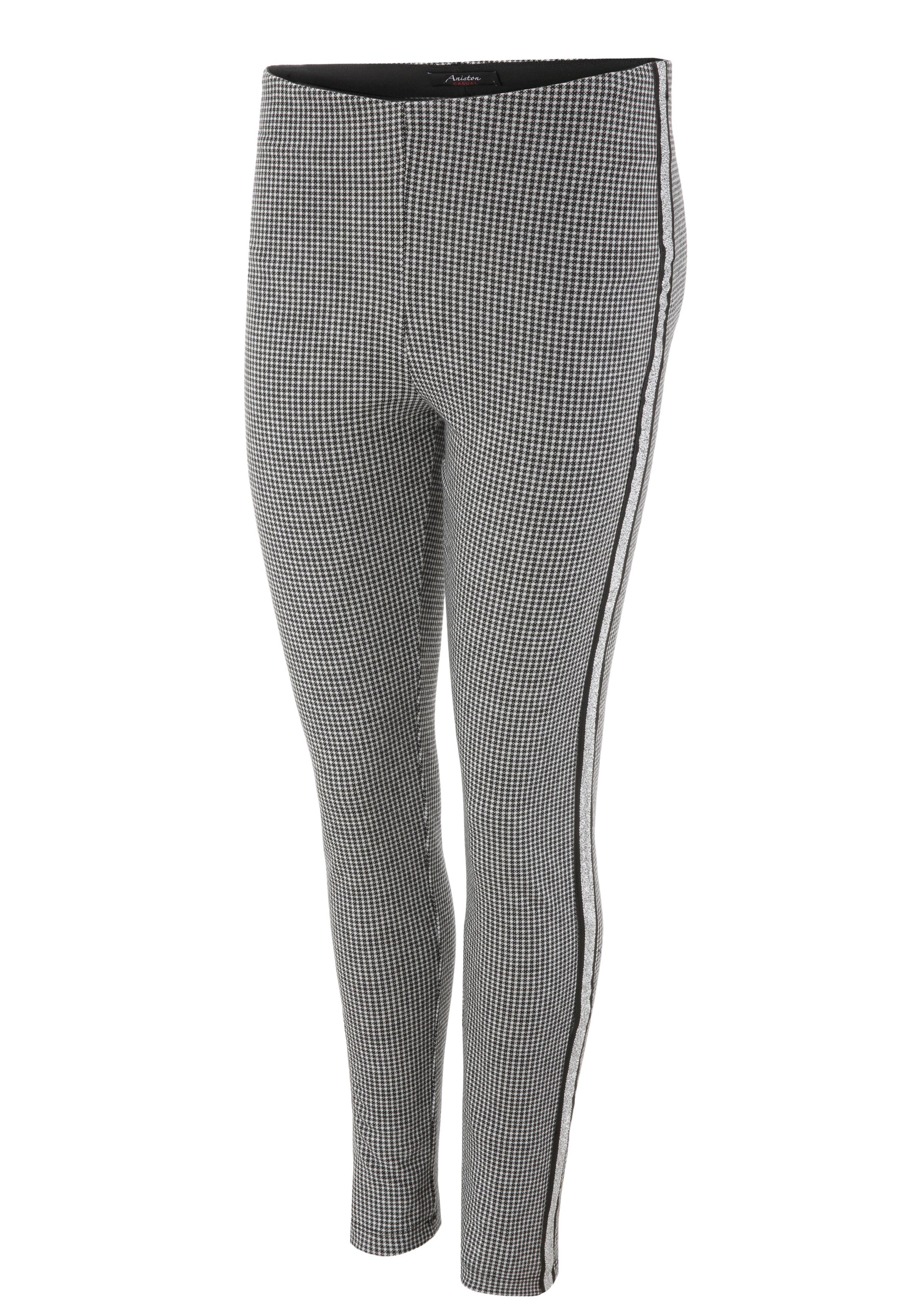 Aniston CASUAL Schlupfhose mit glitzernden Galonstreifen