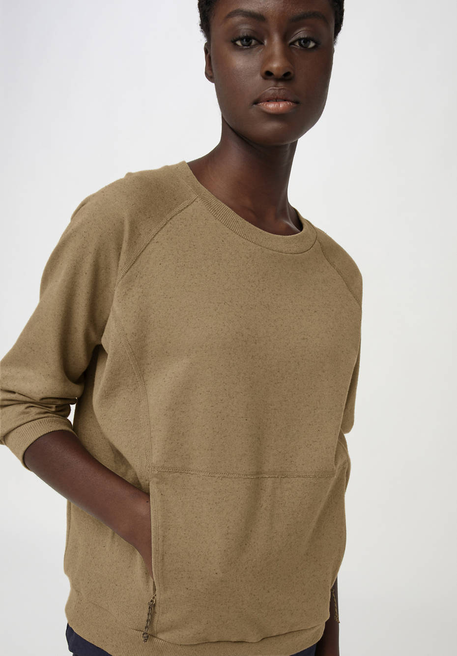 Sweatshirt aus Bio-Baumwolle mit Hanf und Schurwolle