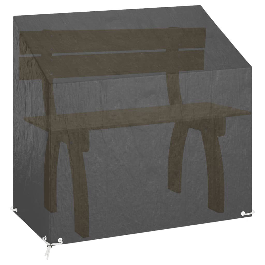 vidaXL Gartenmöbel-Schutzhülle Abdeckung für Gartenbank 8 Ösen 130x70x70/88 cm Polyethylen (1-St)