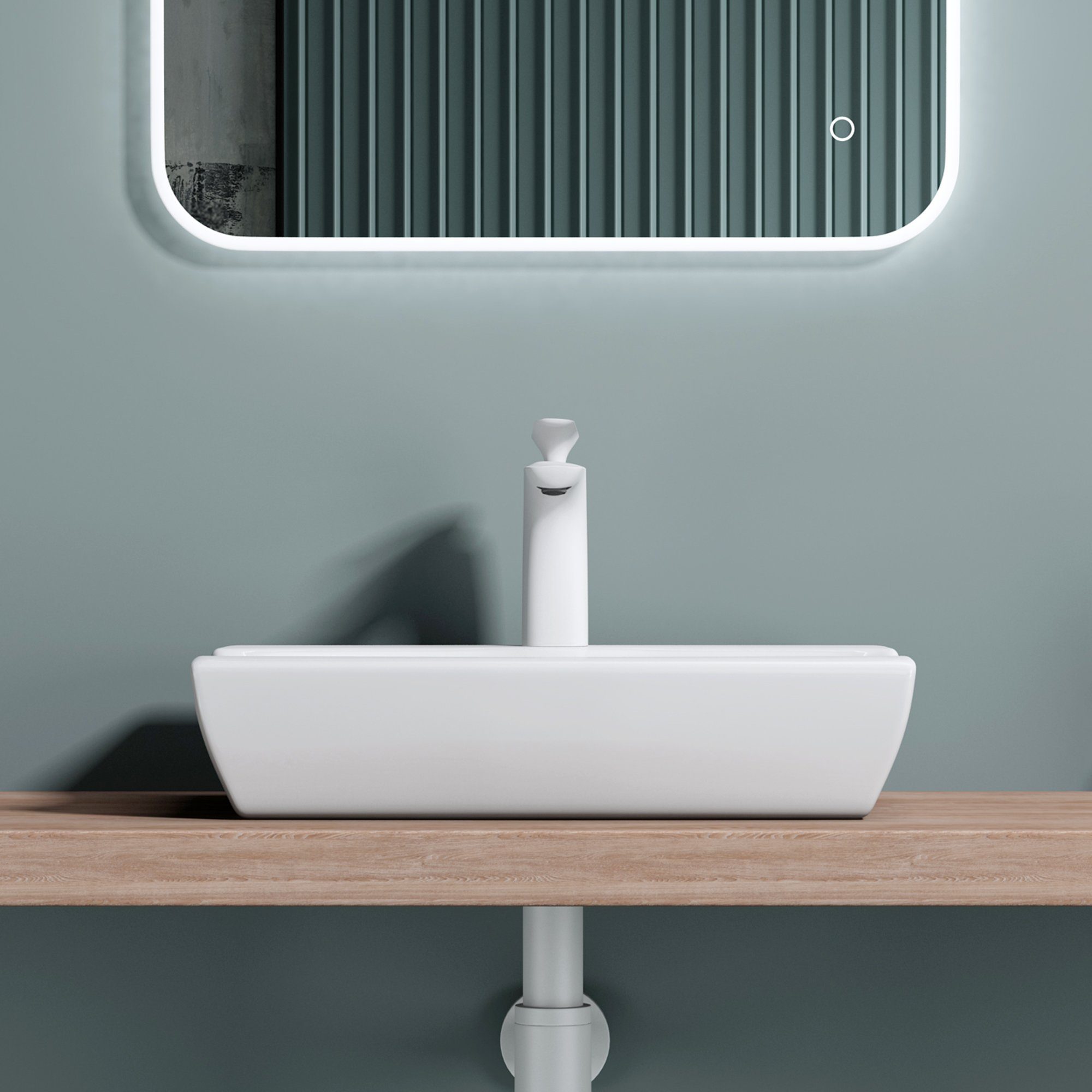 doporro Aufsatzwaschbecken doporro Design-Aufsatzwaschbecken inkl. Nano-Beschichtung aus Keramik, Hand-Waschbecken / Waschtisch