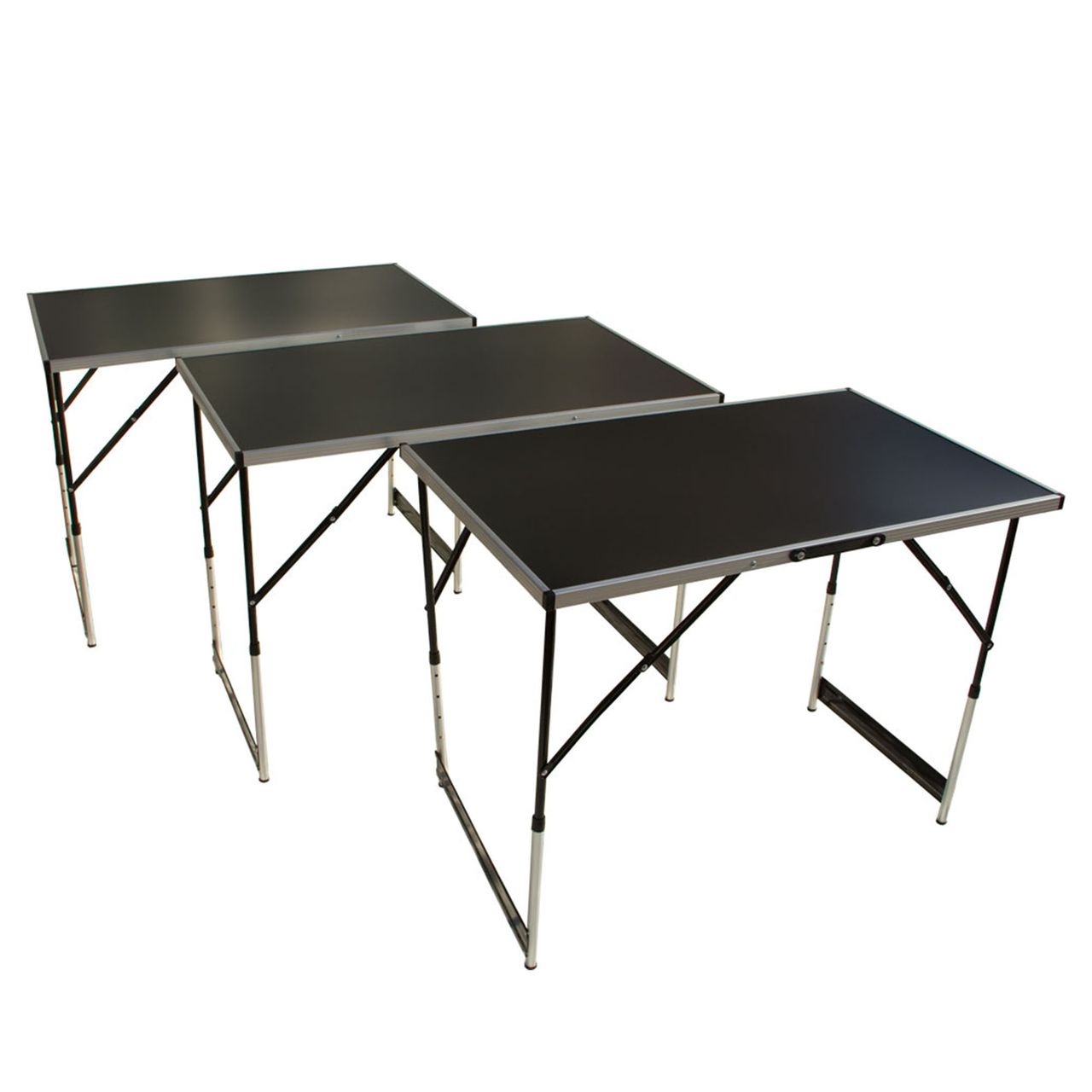 Lemodo Arbeitstisch 3-teilig, Mehrzwecktisch höhenverstellbar, Tapeziertisch klappbar