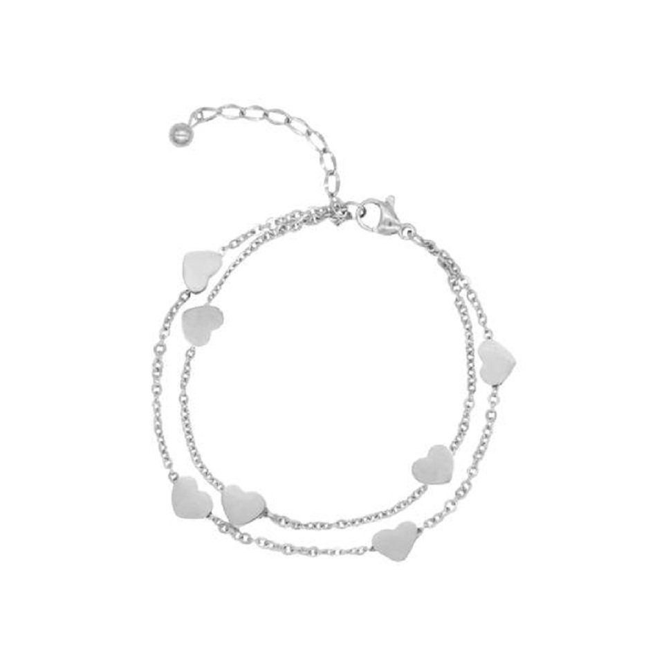 ENGELSINN Armband Schmuck Edelstahl Herzen Silber inkl. Geschenkbox (1-tlg)