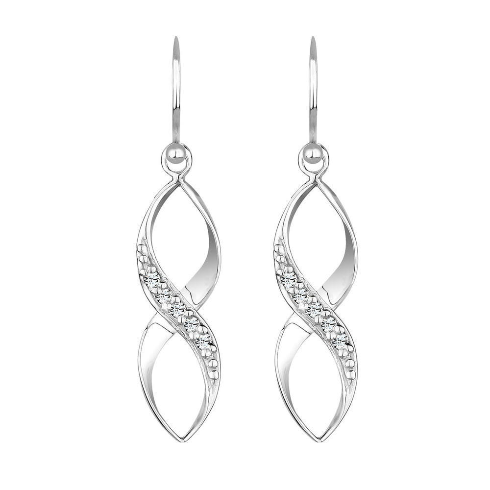 Elli Elli Boucles d'Oreilles Femmes Pendentif d'oreilles Spirale Infinité Délicat avec Boucles d'oreilles