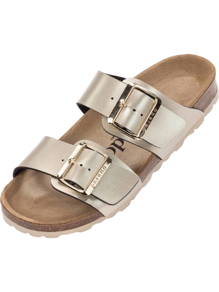 palado Pantoletten in beige metellic günstig kaufen