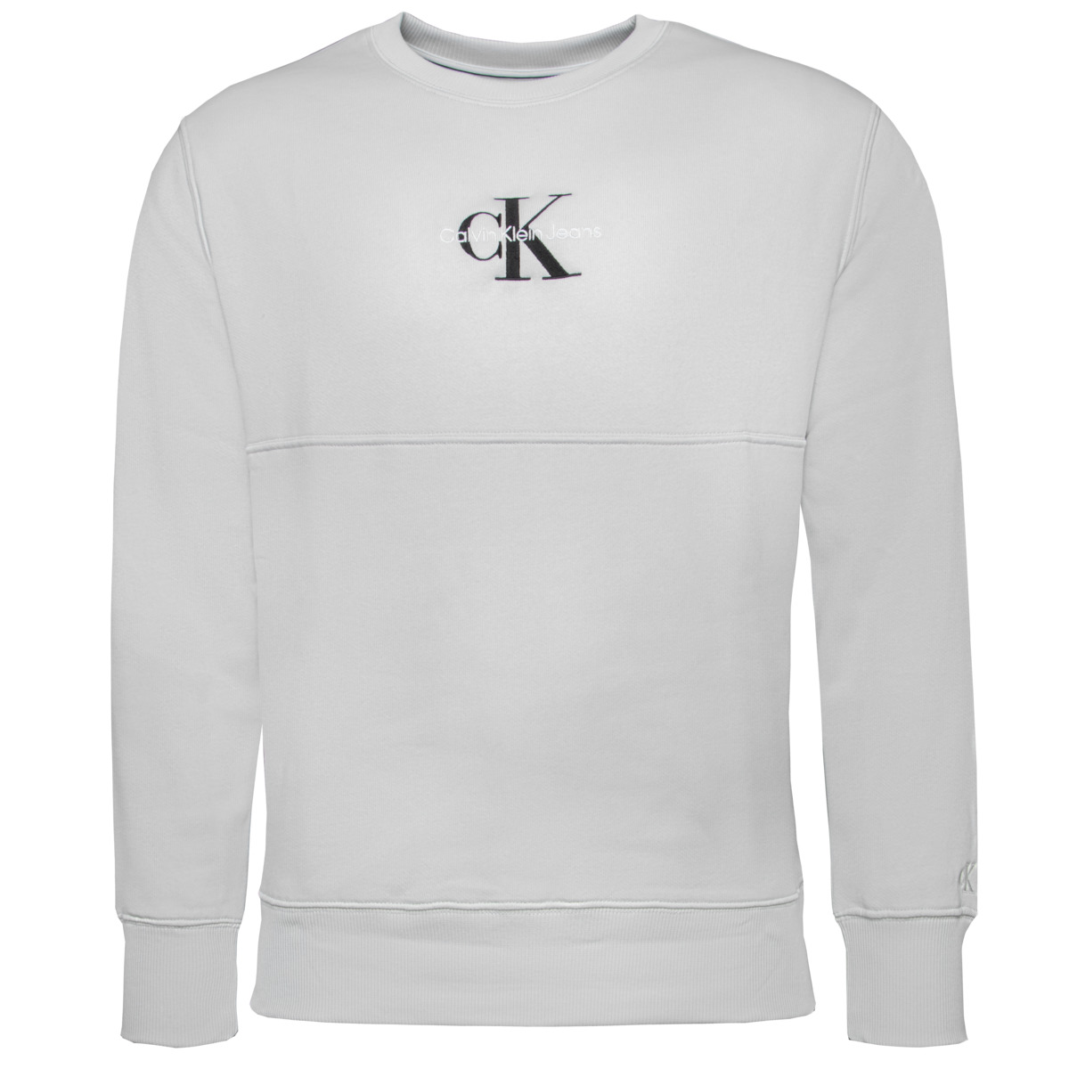 Calvin Klein Jeans Monologo Crew Neck Sweatshirt grau
