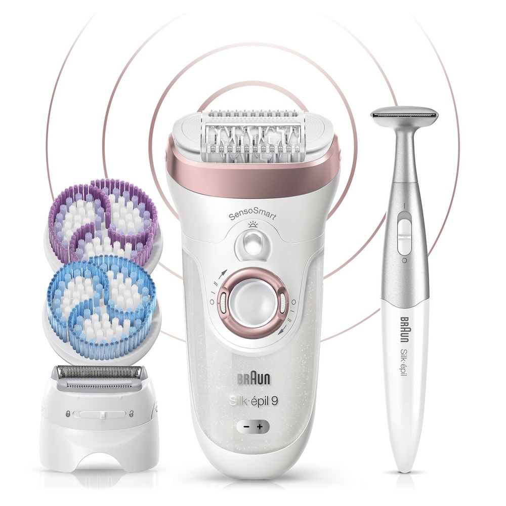braun Braun Silk-épil 9 9/980 SkinSpa SensoSmart Épilateur Or Rose Epilateur Electrique