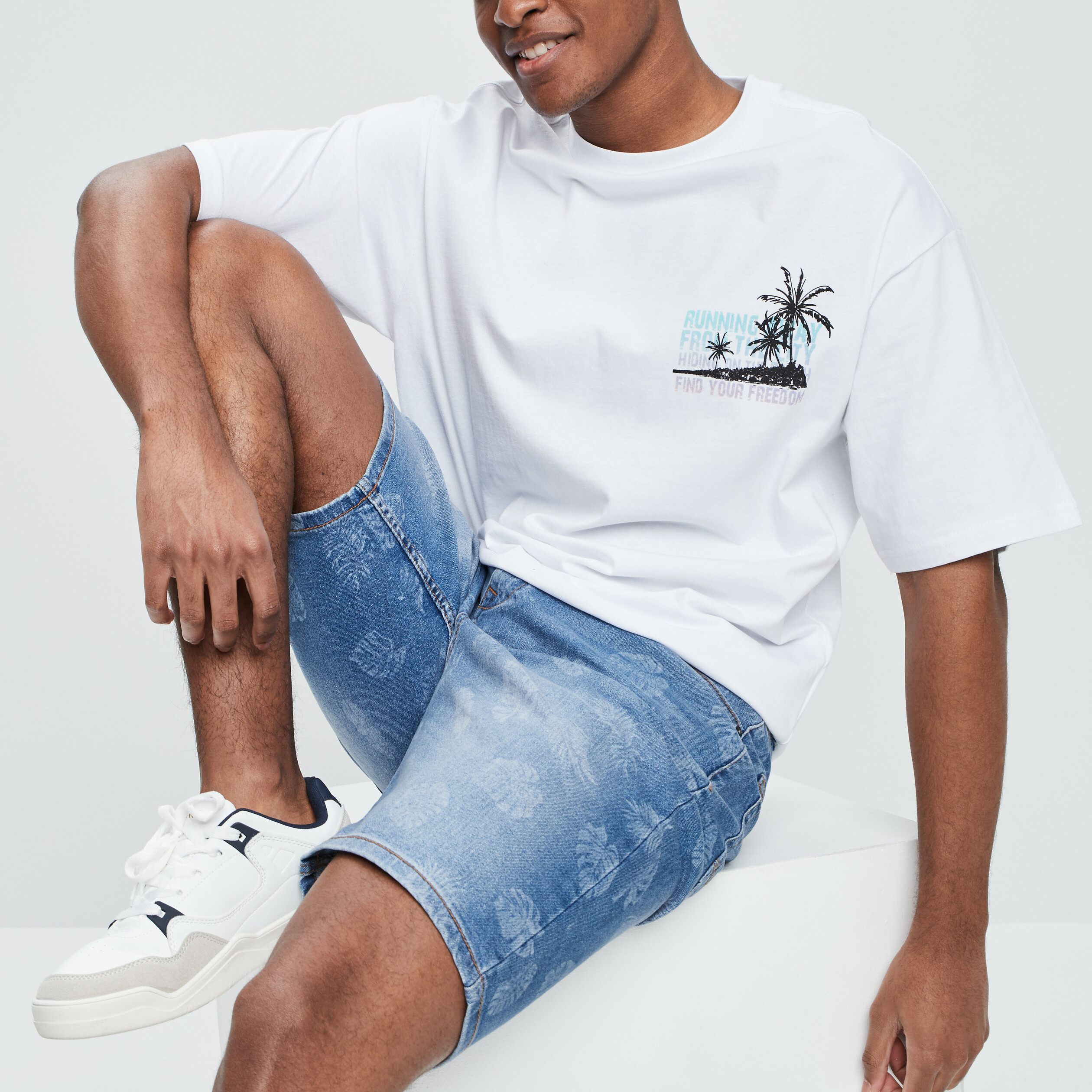 T-shirt manches courtes blanc homme | La Halle