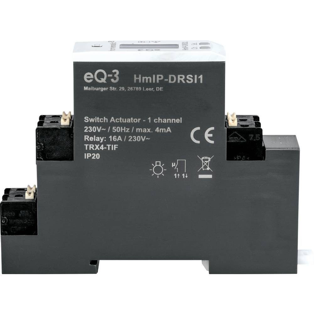 Homematic IP Schaltaktor für Hutschienenmontage - 1-fach Smart-Home-Steuerelement