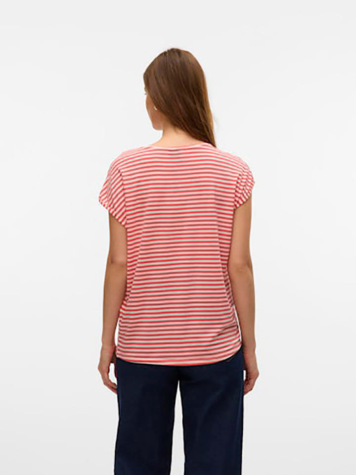 Vero Moda Shirt in Rot/ Weiß günstig kaufen