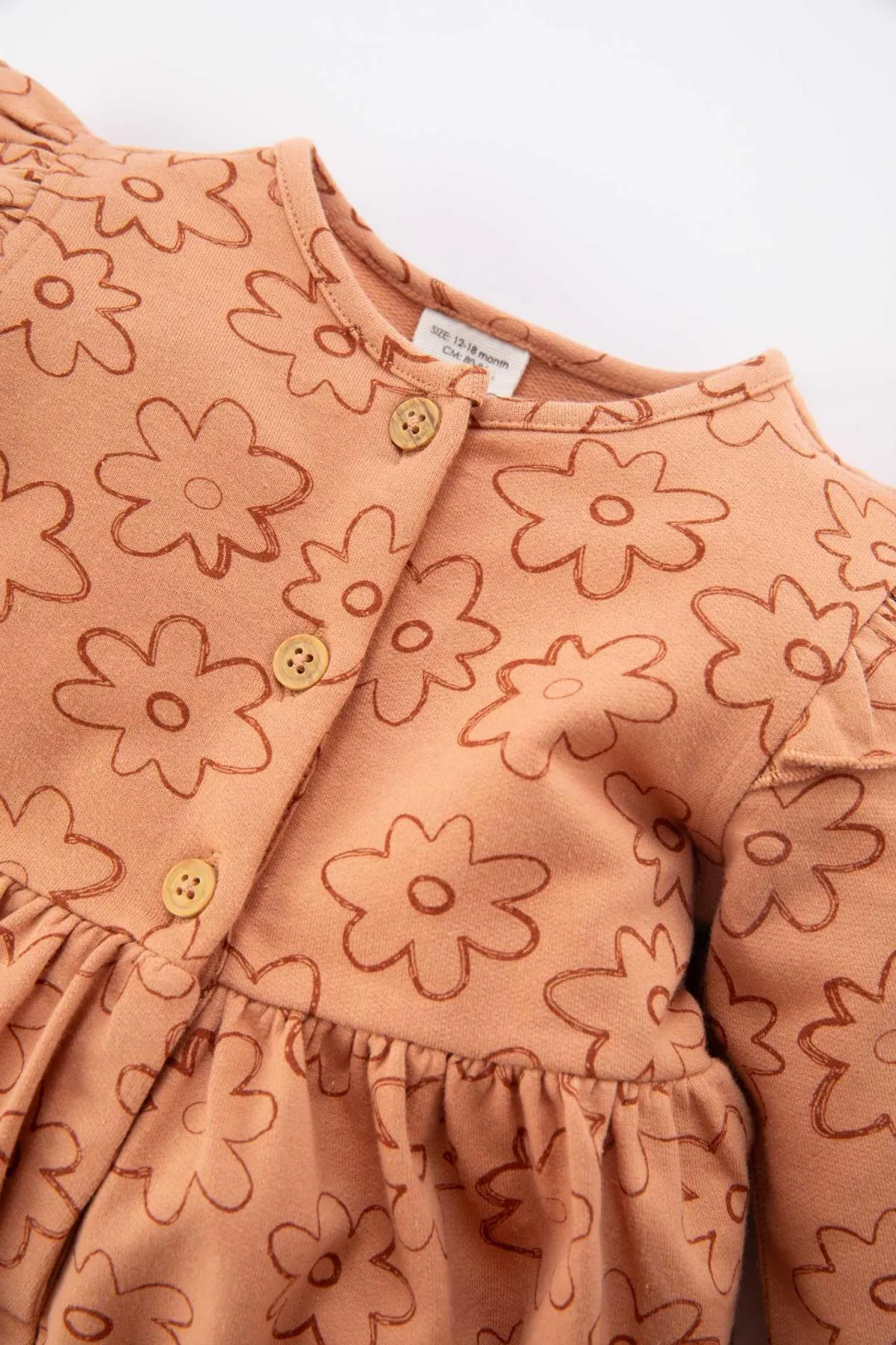 DeFacto  Geblümtes Langarmkleid für Babys