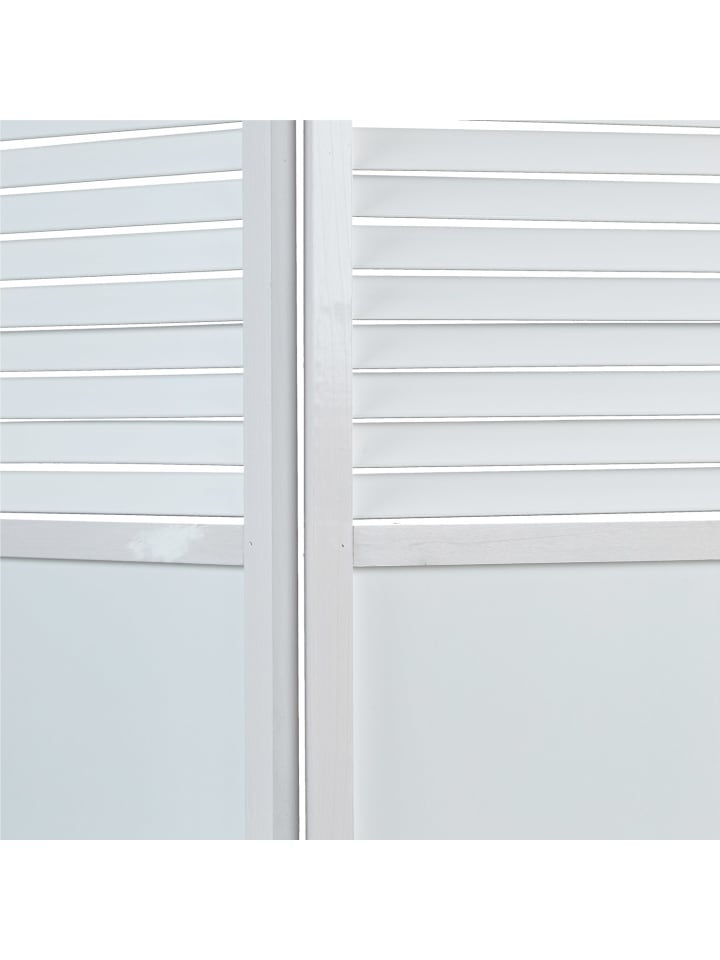 Homestyle4u 3-tlg. Paravent in Weiß 130x175 cm günstig kaufen onesize