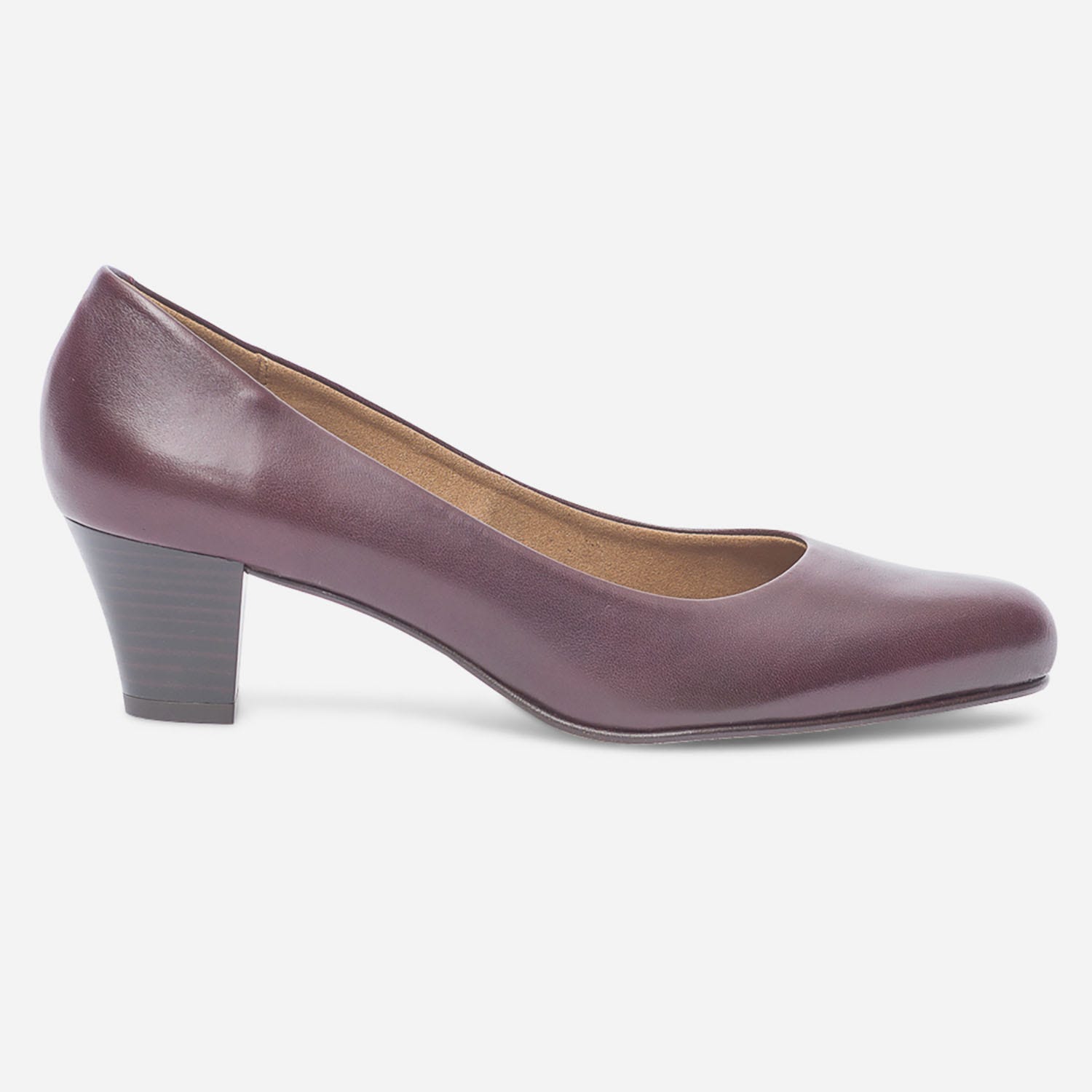 Escarpin ERAM FLEX bordeaux en cuir