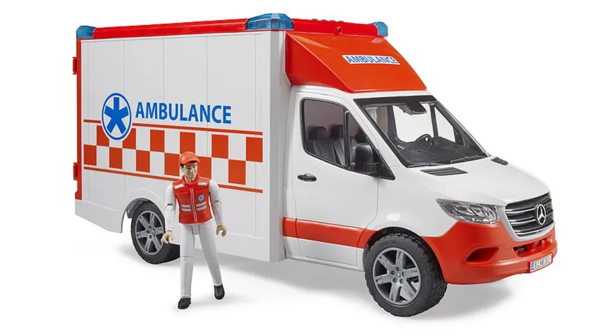 BRUDER - MB Sprinter Ambulanz mit Fahrer 02676