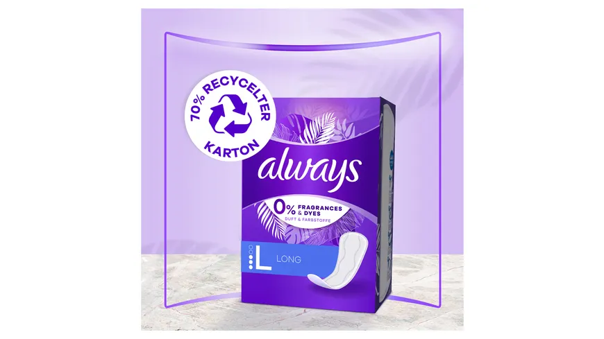 Always DAILY Slipeinlagen always Slipeinlage Daily Protect Long ohne Duft BigPack 48