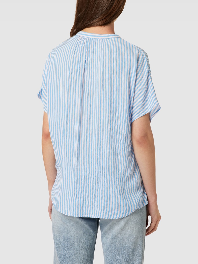Bluse mit Streifenmuster in blau