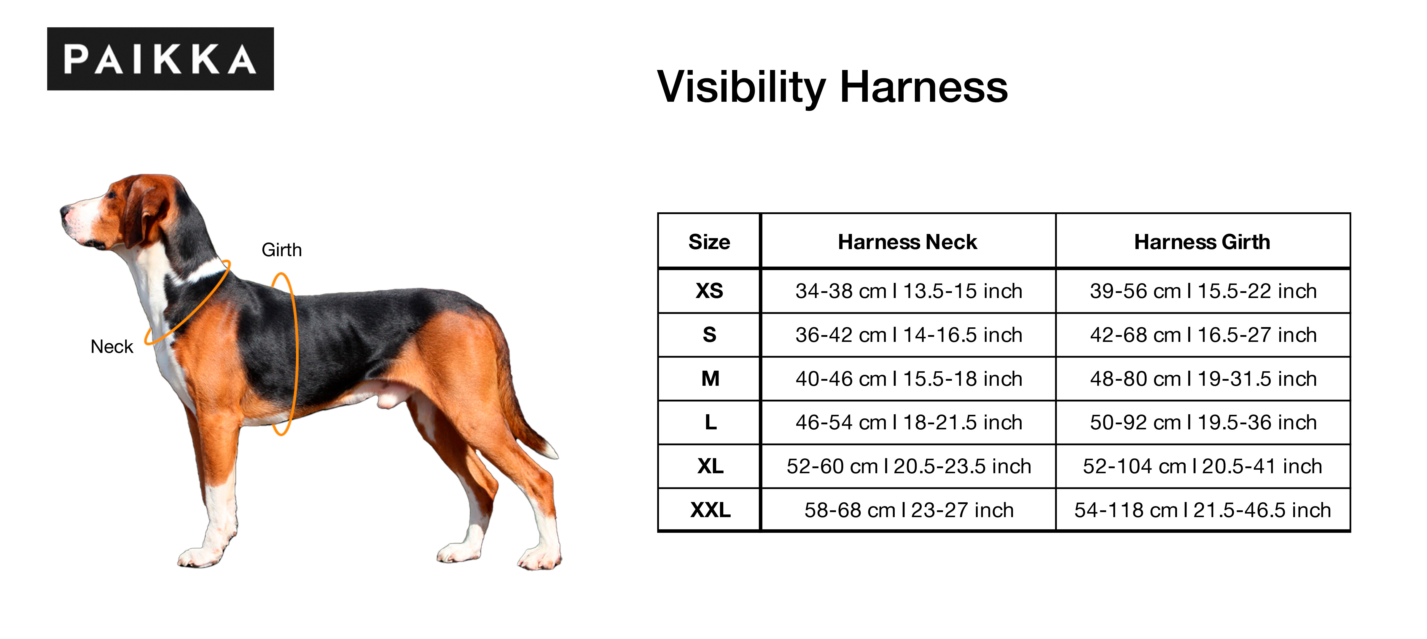 Paikka Hundegeschirre Paikka Visibility Harness dark M