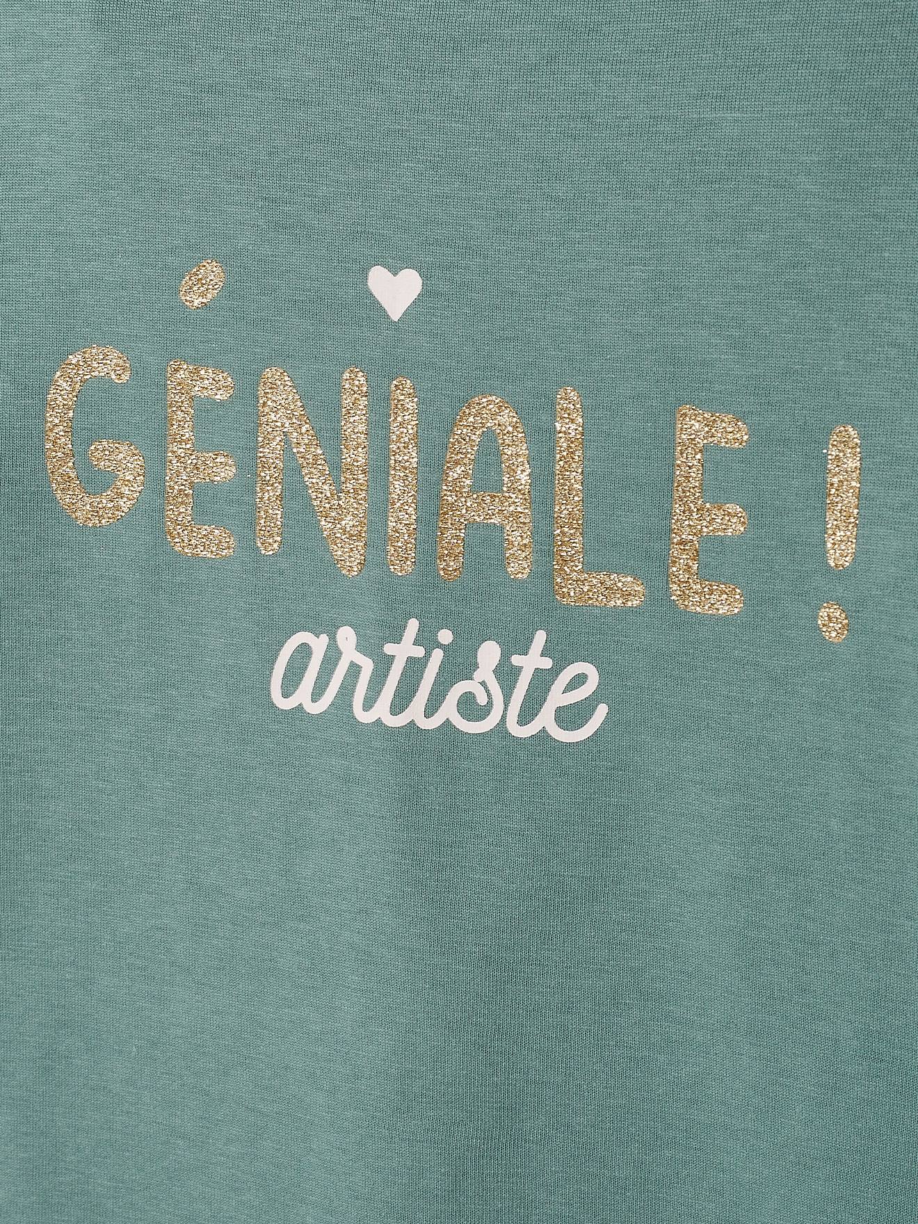 Tee-shirt à message Basics fille bronze