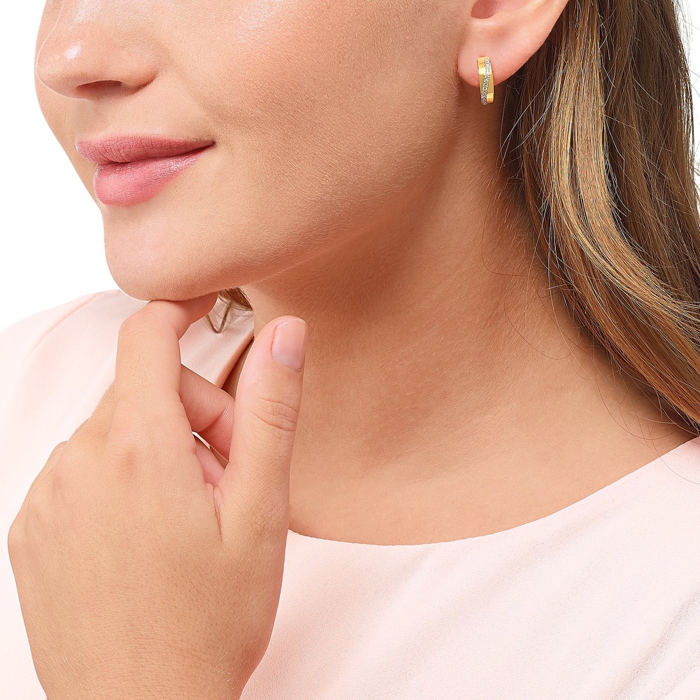 FAVS Créoles 375 Or jaune Boucles d'oreilles