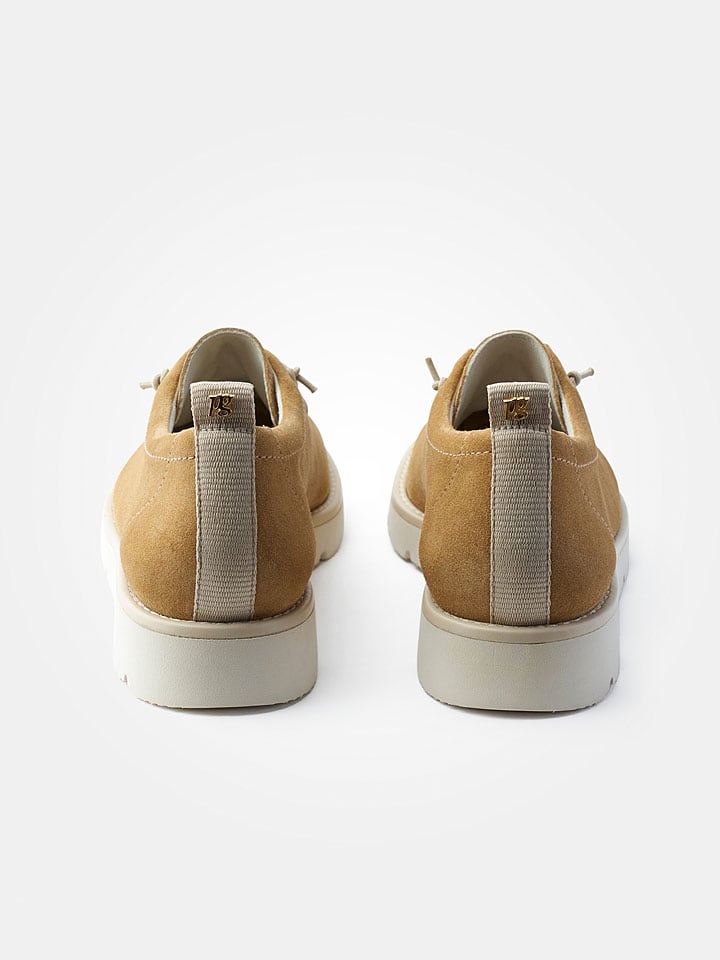 Paul Green Leder-Schnürschuhe in Hellbraun günstig kaufen