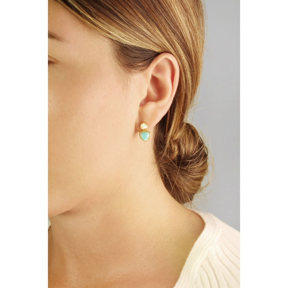 caï Boucles d'oreilles à fermoir à poussette 925 Argent Boucles d'oreilles
