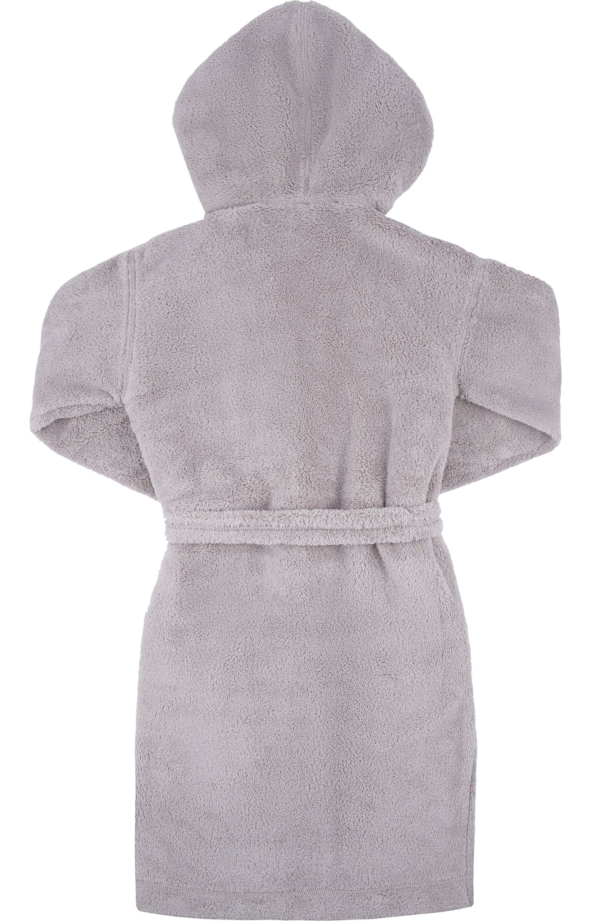 L&L Bademantel Mädchen Bademantel LL0079, knielang, Polyester