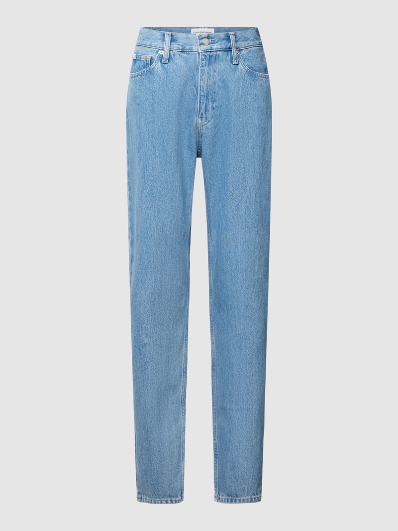Mom Jeans im 5-Pocket-Design in hellblau