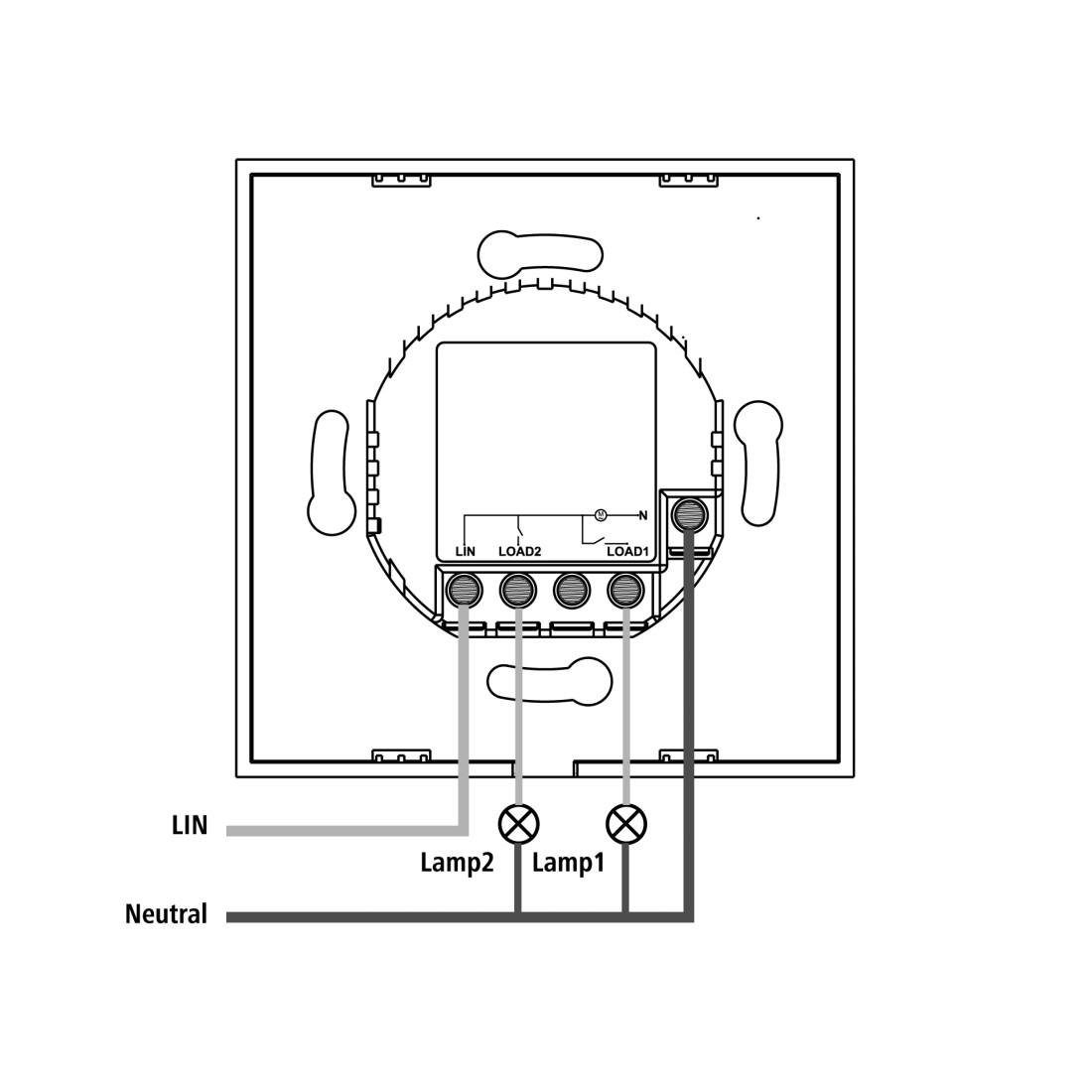 Xavax WiFi unterputz Wandschalter/Lichtschalter mit Alexa-/Google-Steuerung Smarter Lichtschalter