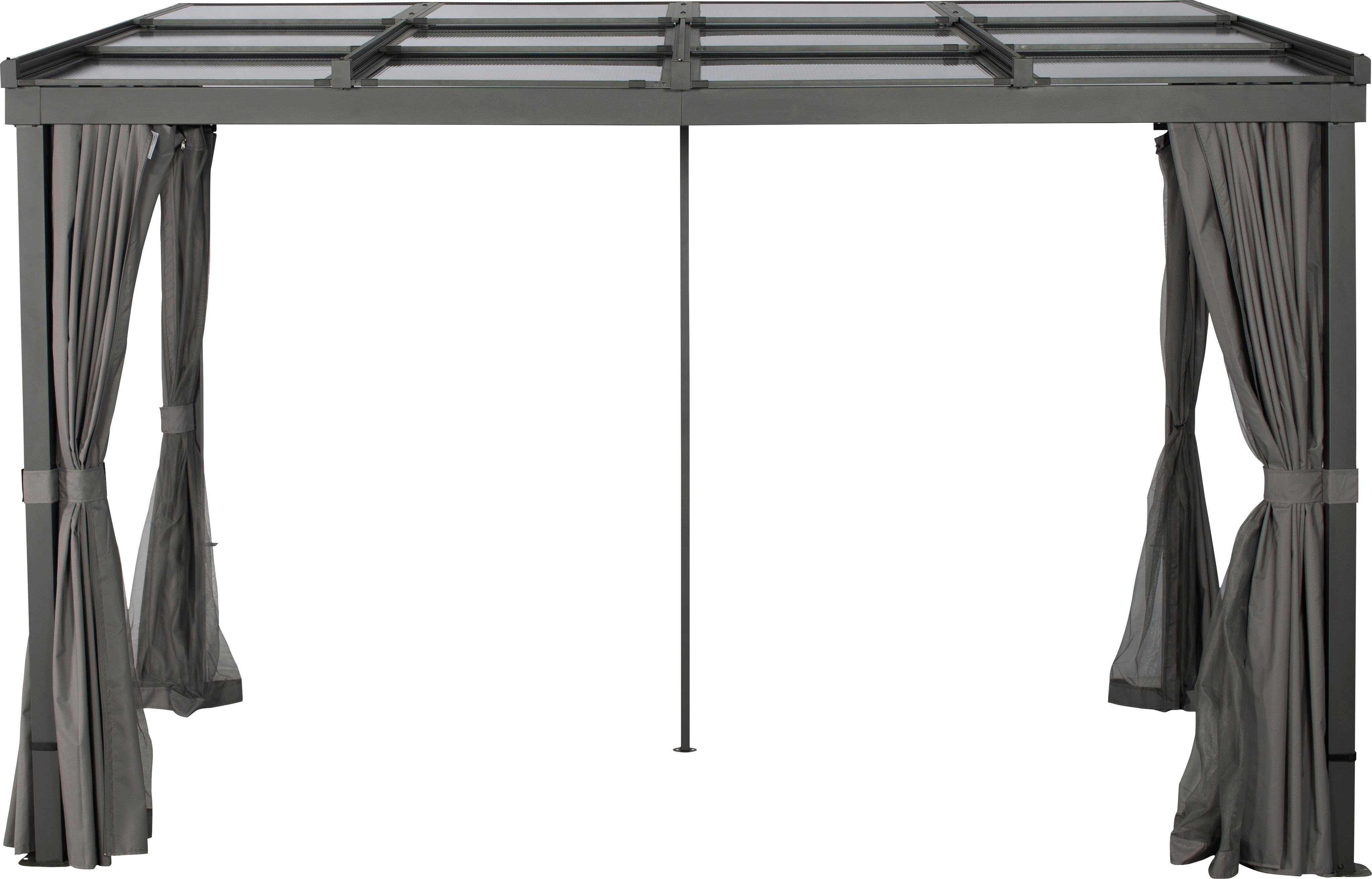 KONIFERA Anbaupavillon Bilbao, Terrassenüberdachung, in 360, 423 und 480 cm Breite, mit 7,8 mm Polycarbonat-Dachplatten