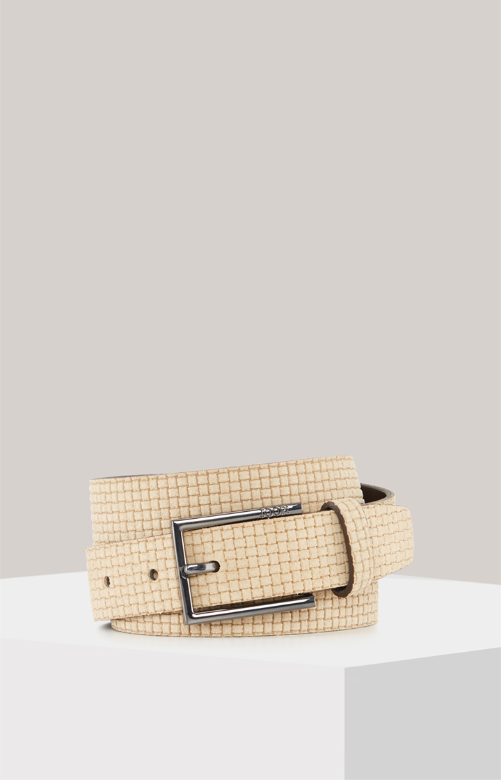 Ledergürtel in Beige