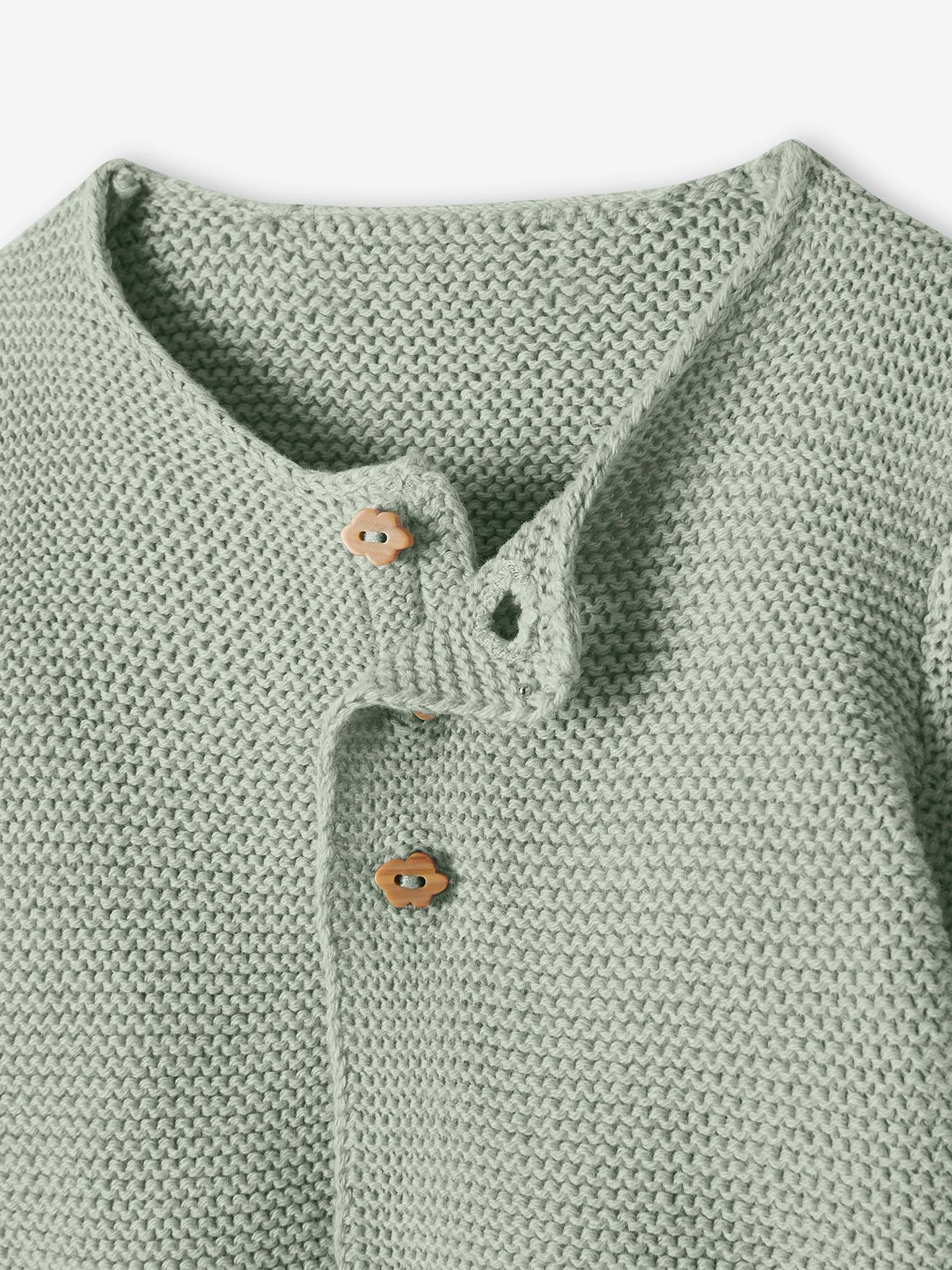 Vertbaudet Baby Feinstrickjacke BASIC Oeko-Tex - hellbraun