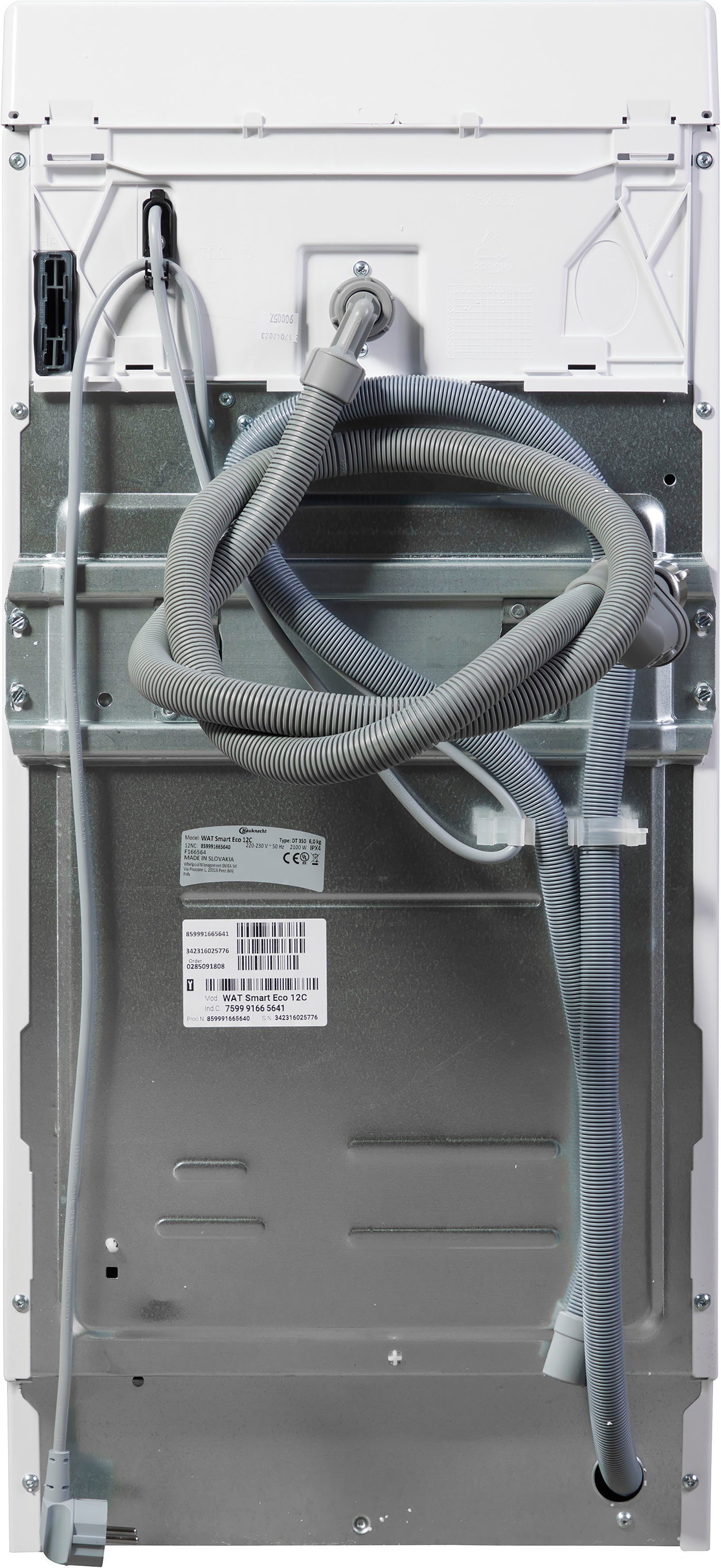 BAUKNECHT Waschmaschine Toplader WAT Smart Eco 12C, 6 kg, 1200 U/min