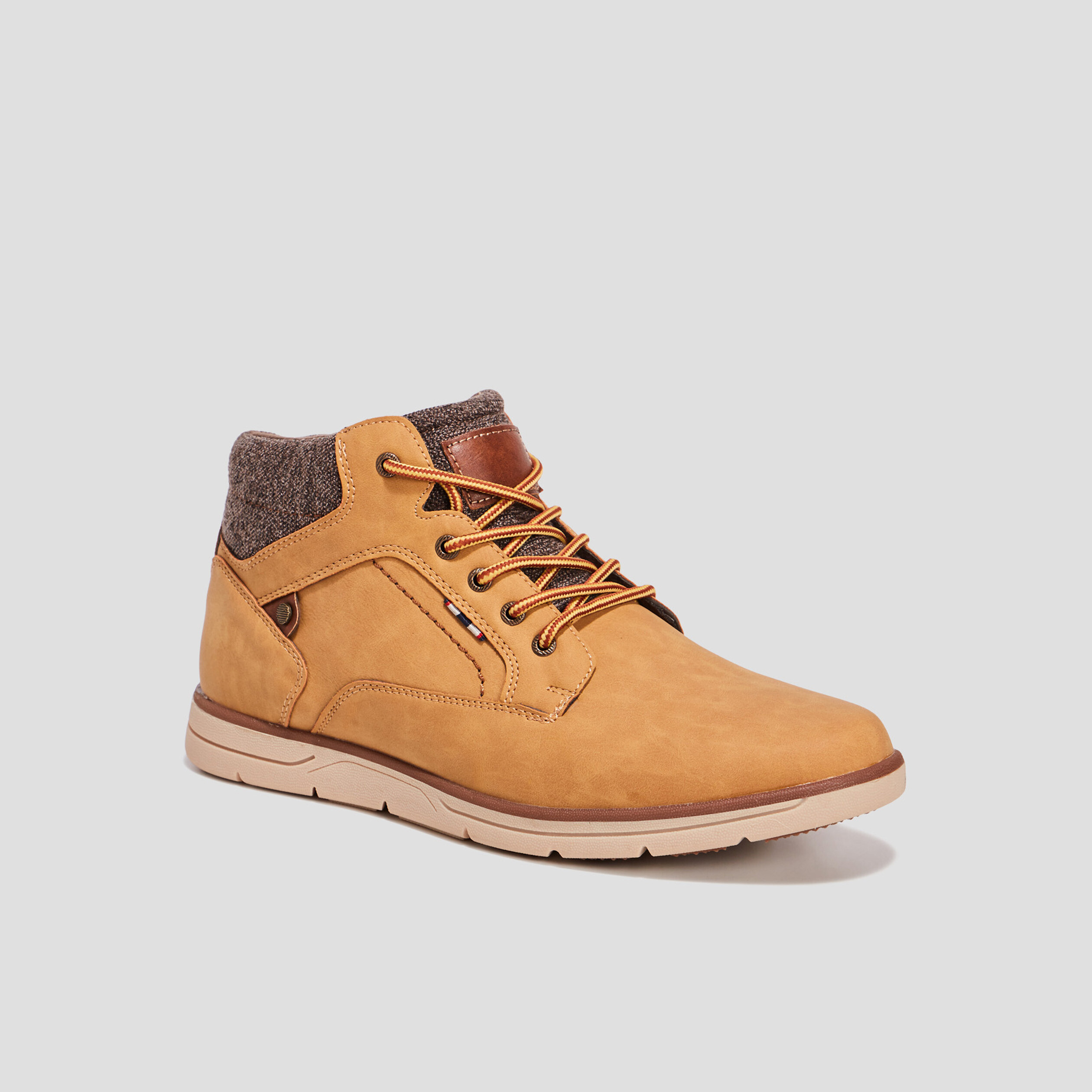 Bottines à lacets jaune homme | La Halle