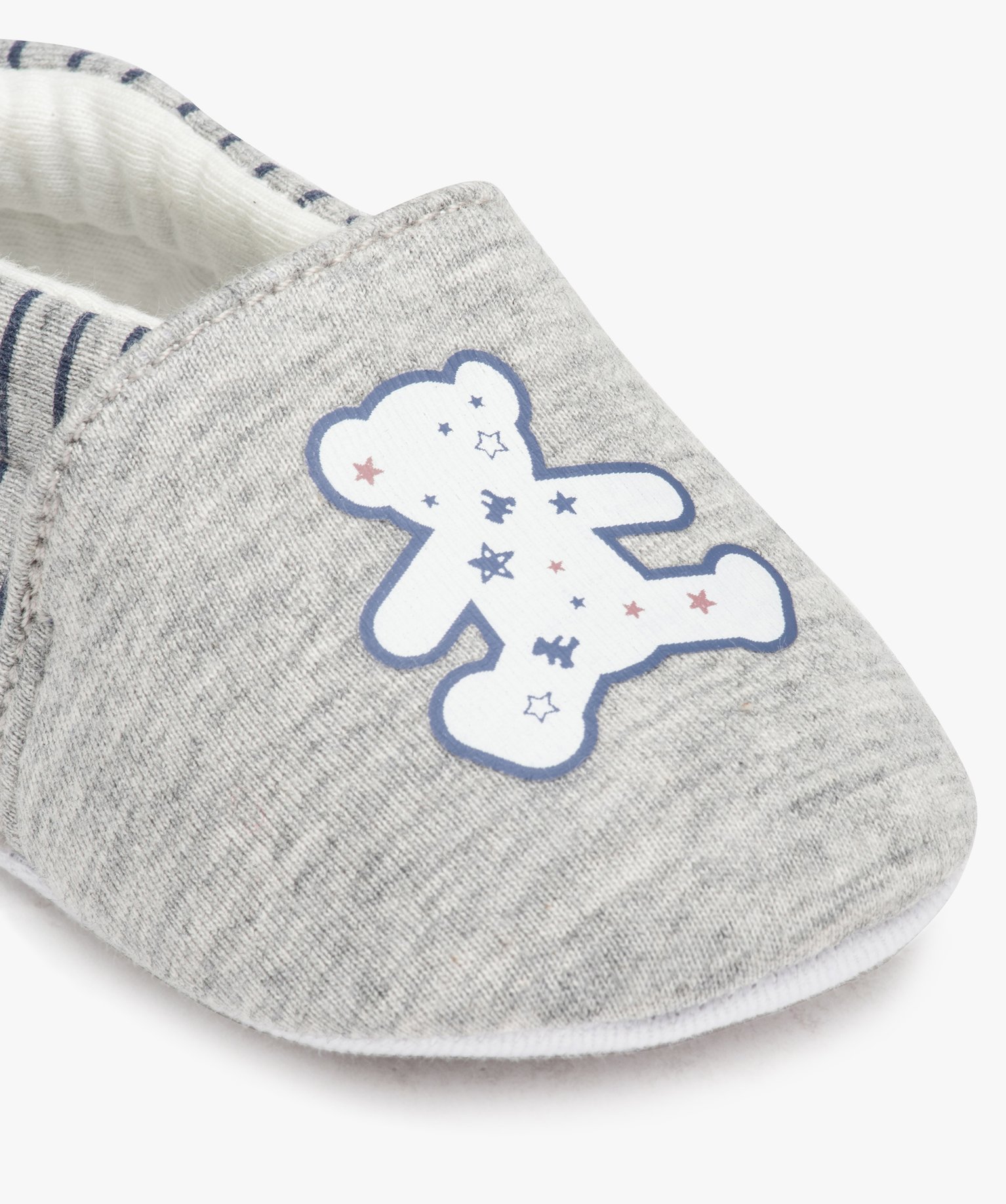 Chaussons de naissance bébé Garçon rayés - LuluCastagnette blanc | GEMO